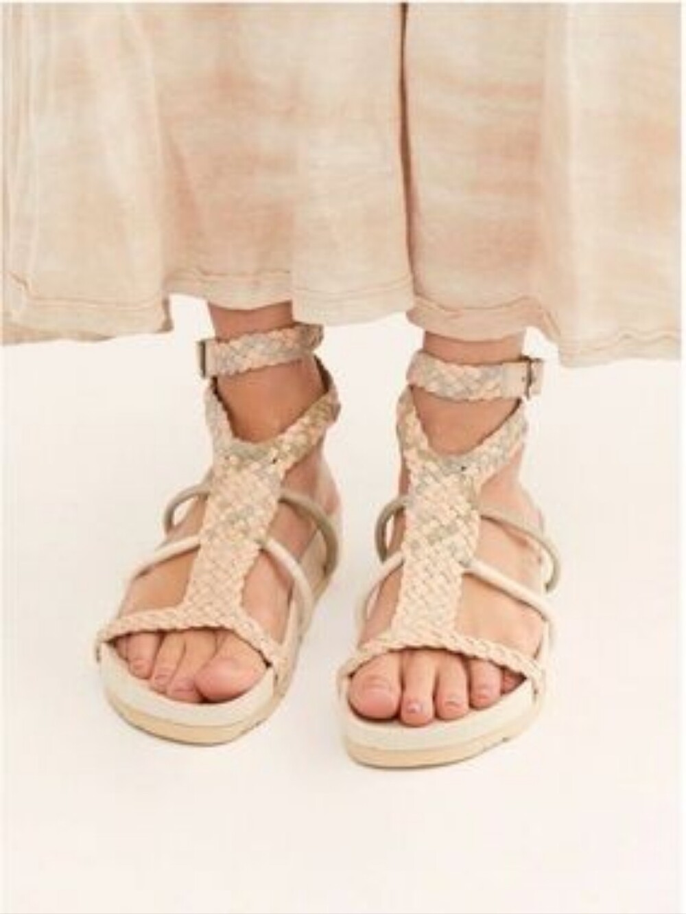 Free People Denali Woven Foodbed Sandals